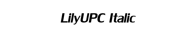 LilyUPC Italic font preview