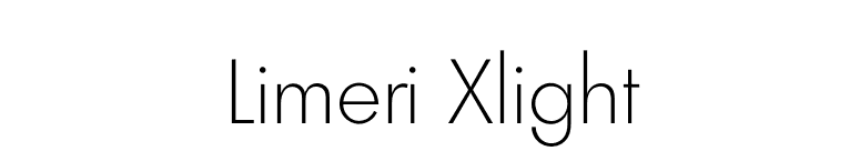 Limeri Xlight font preview