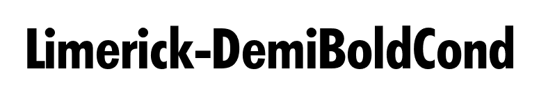 Limerick-DemiBoldCond font preview