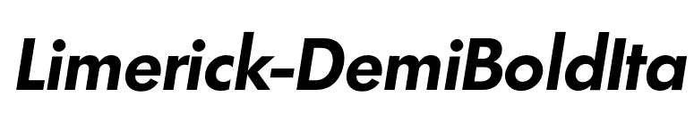 Limerick-DemiBoldIta font preview