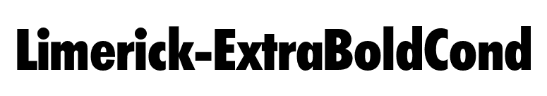 Limerick-ExtraBoldCond font preview