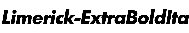 Limerick-ExtraBoldIta font preview