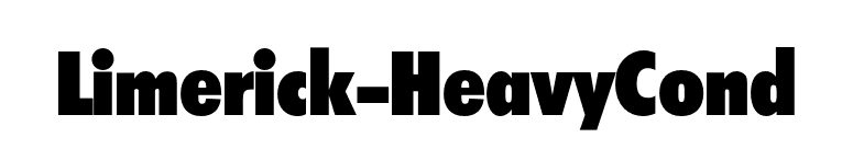 Limerick-HeavyCond font preview