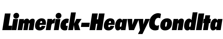 Limerick-HeavyCondIta font preview