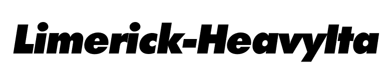 Limerick-HeavyIta font preview