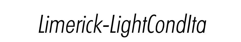 Limerick-LightCondIta font preview