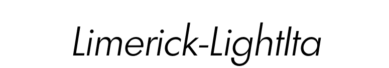Limerick-LightIta font preview