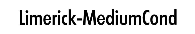 Limerick-MediumCond font preview
