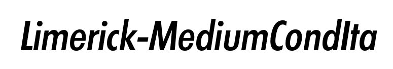 Limerick-MediumCondIta font preview