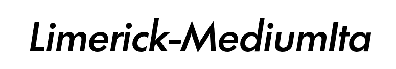 Limerick-MediumIta font preview