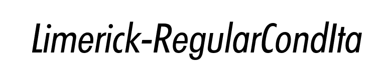 Limerick-RegularCondIta font preview