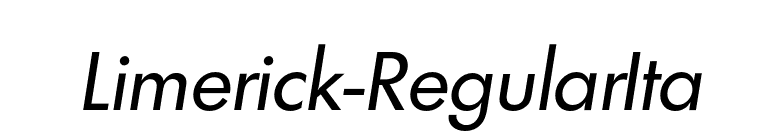 Limerick-RegularIta font preview