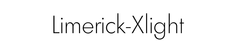 Limerick-Xlight font preview