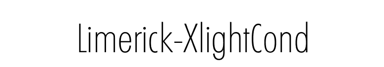 Limerick-XlightCond font preview
