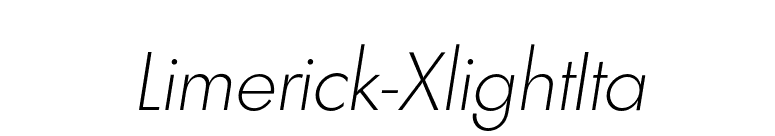 Limerick-XlightIta font preview
