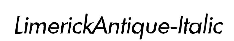 LimerickAntique-Italic font preview