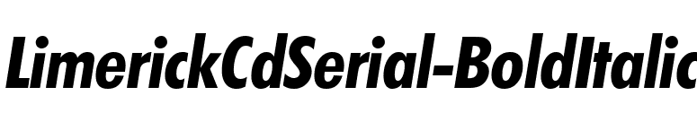 LimerickCdSerial-BoldItalic font preview