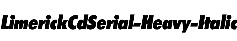 LimerickCdSerial-Heavy-Italic font preview