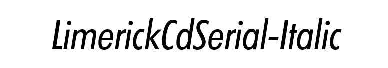 LimerickCdSerial-Italic font preview