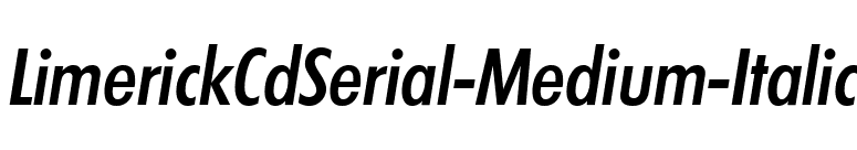 LimerickCdSerial-Medium-Italic font preview
