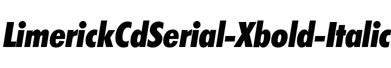 LimerickCdSerial-Xbold-Italic font preview