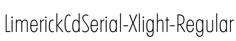 LimerickCdSerial-Xlight-Regular font preview