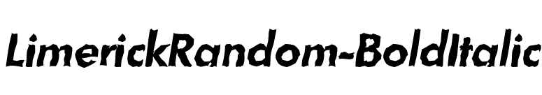 LimerickRandom-BoldItalic font preview