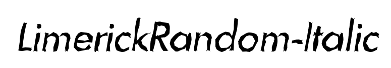 LimerickRandom-Italic font preview