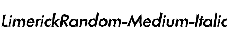 LimerickRandom-Medium-Italic font preview