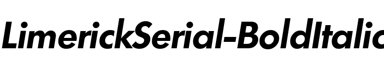 LimerickSerial-BoldItalic font preview