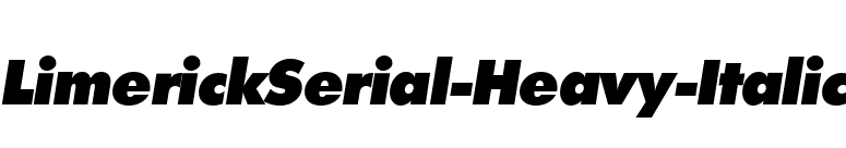 LimerickSerial-Heavy-Italic font preview