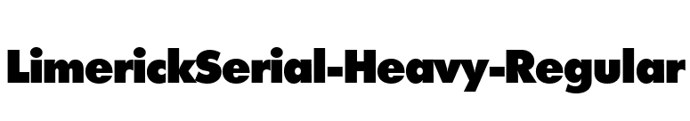 LimerickSerial-Heavy-Regular font preview