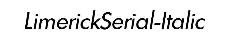 LimerickSerial-Italic font preview
