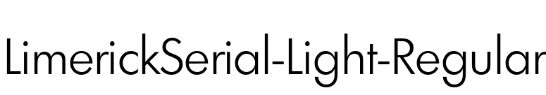 LimerickSerial-Light-Regular font preview