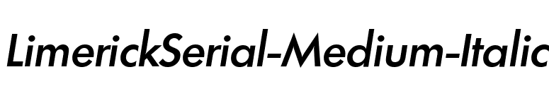 LimerickSerial-Medium-Italic font preview