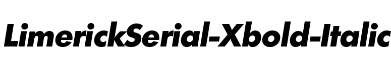 LimerickSerial-Xbold-Italic font preview