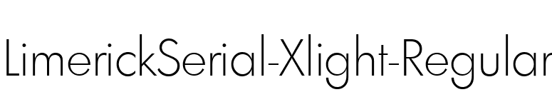 LimerickSerial-Xlight-Regular font preview