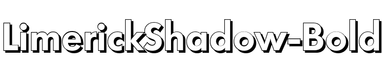 LimerickShadow-Bold font preview