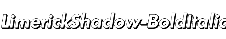 LimerickShadow-BoldItalic font preview