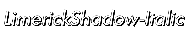 LimerickShadow-Italic font preview