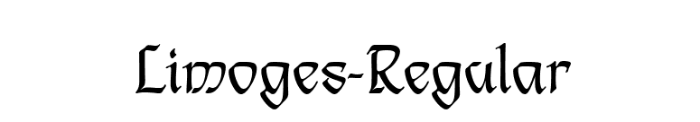 Limoges-Regular font preview
