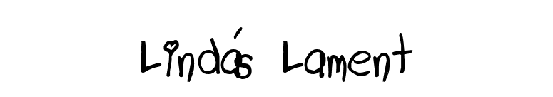 Linda's Lament font preview