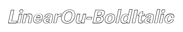 LinearOu-BoldItalic font preview