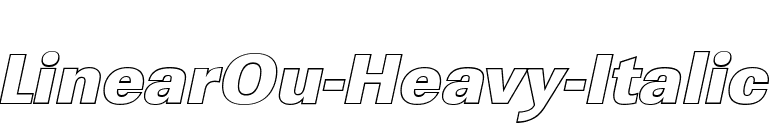LinearOu-Heavy-Italic font preview