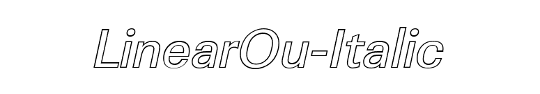 LinearOu-Italic font preview