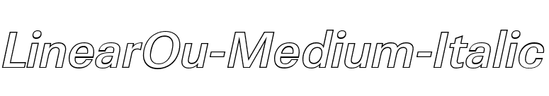 LinearOu-Medium-Italic font preview