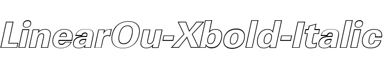 LinearOu-Xbold-Italic font preview