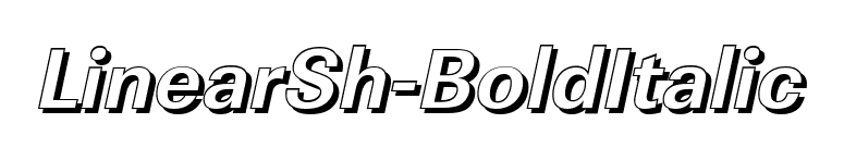 LinearSh-BoldItalic font preview
