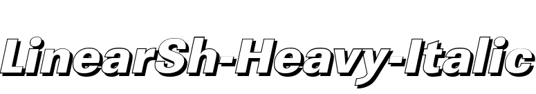 LinearSh-Heavy-Italic font preview