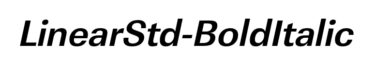 LinearStd-BoldItalic font preview